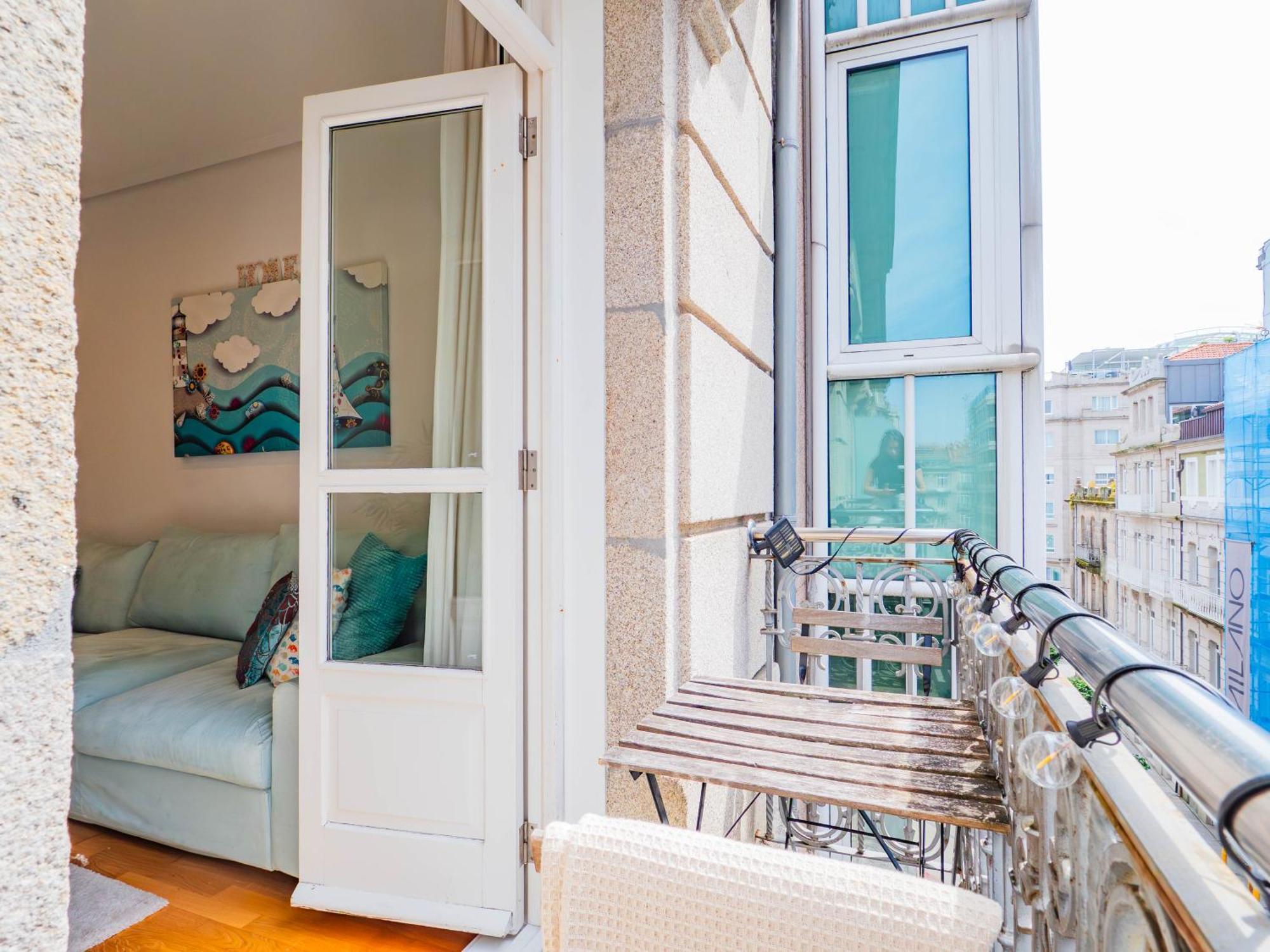 Luxury Centro De Vigo Balcony Exterior foto